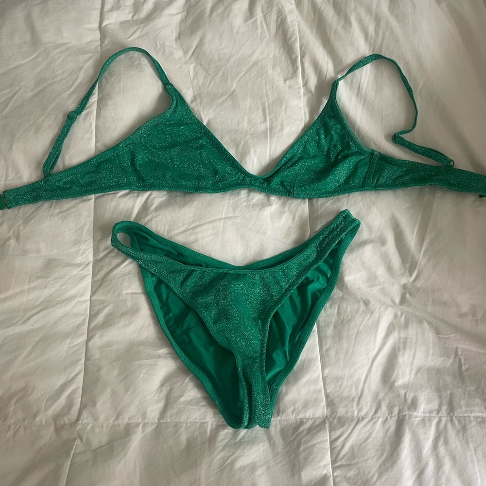 Triangl Swimwear Green Bikini Set